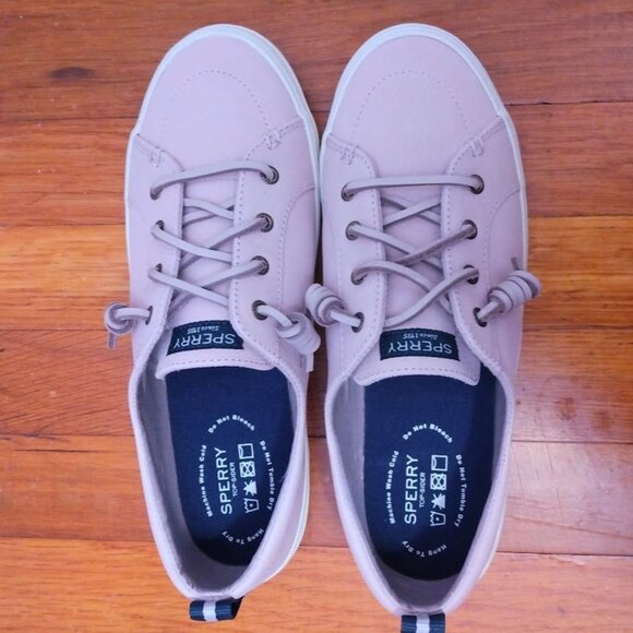 SPERRY Top Sider Crest Vibe Slip On Boat Shoes 9.5W Rose Pink Washable Suede NEW - Picture 1 of 10